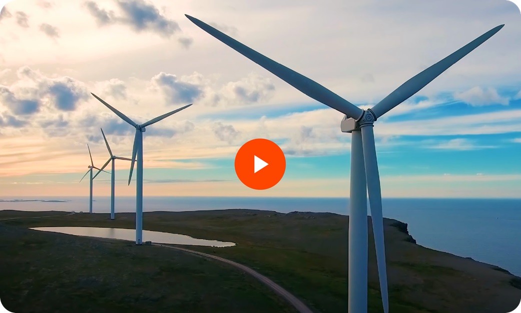 Wind turbines on the water